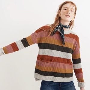 Madewell Patch Pocket Pullover Sweater in Walton Stripe